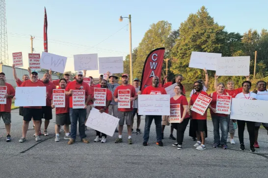 CWA members rally in support of Zirrus workers in North Carolina