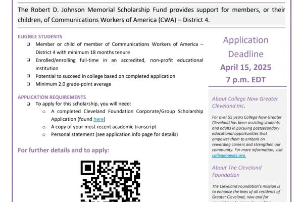 Robert D. Johnson Memorial Scholarship - 2025-2026