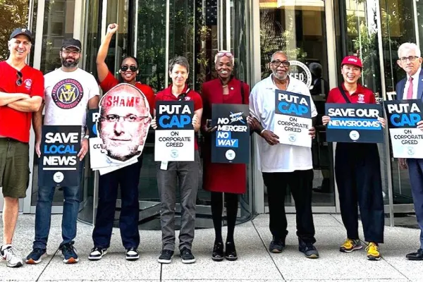 CWAers Protest FCC Decision 