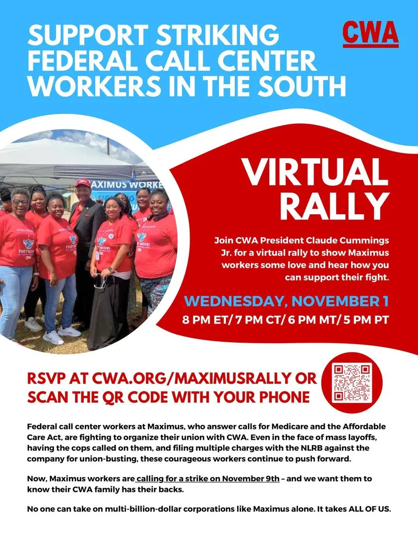 Support Striking Federal Call Center Workers in the South