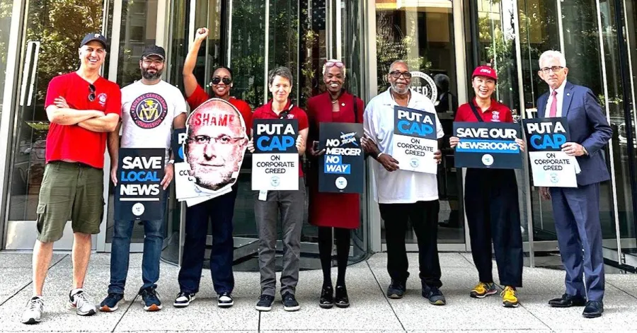 CWAers Protest FCC Decision 