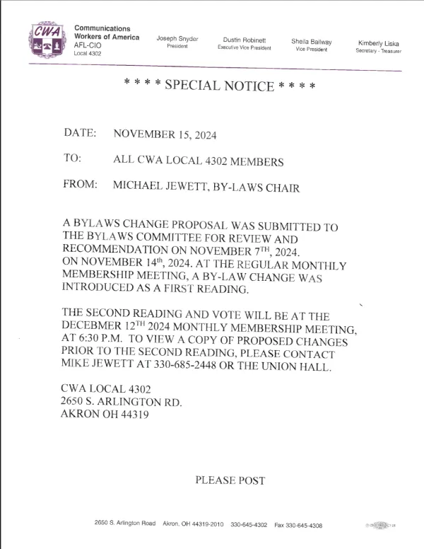 special notice
