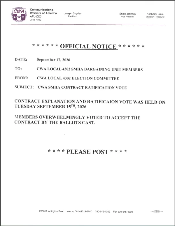 ratification Notice